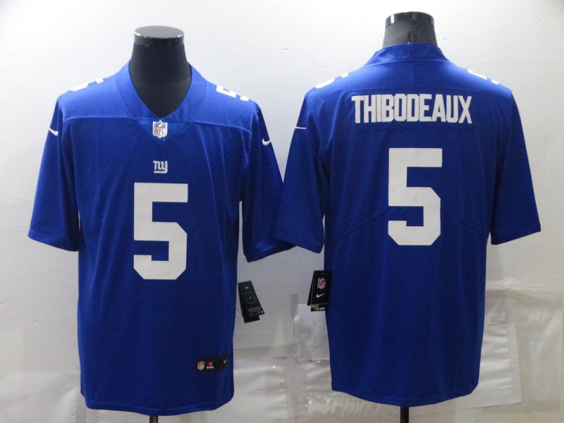 Men New York Giants 5 Thibooeaux Blue 2022 Nike Limited Vapor Untouchable NFL Jersey